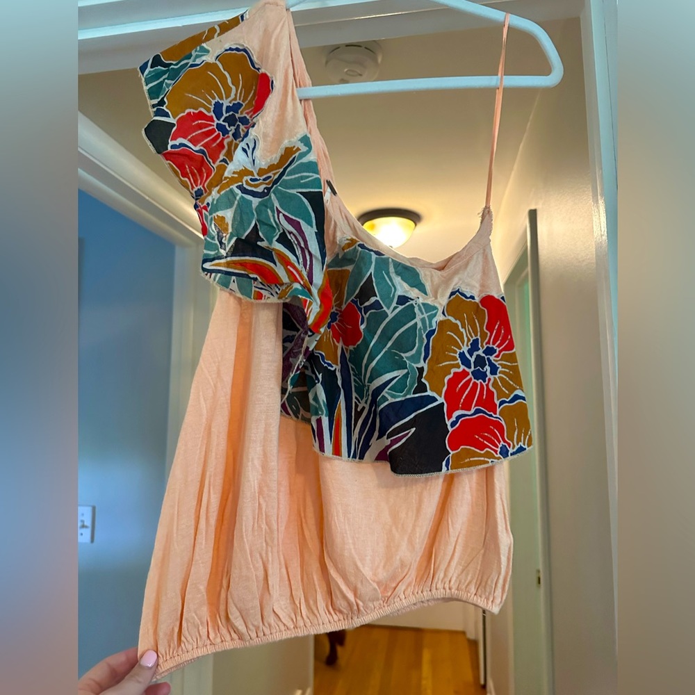 One shoulder Free People top